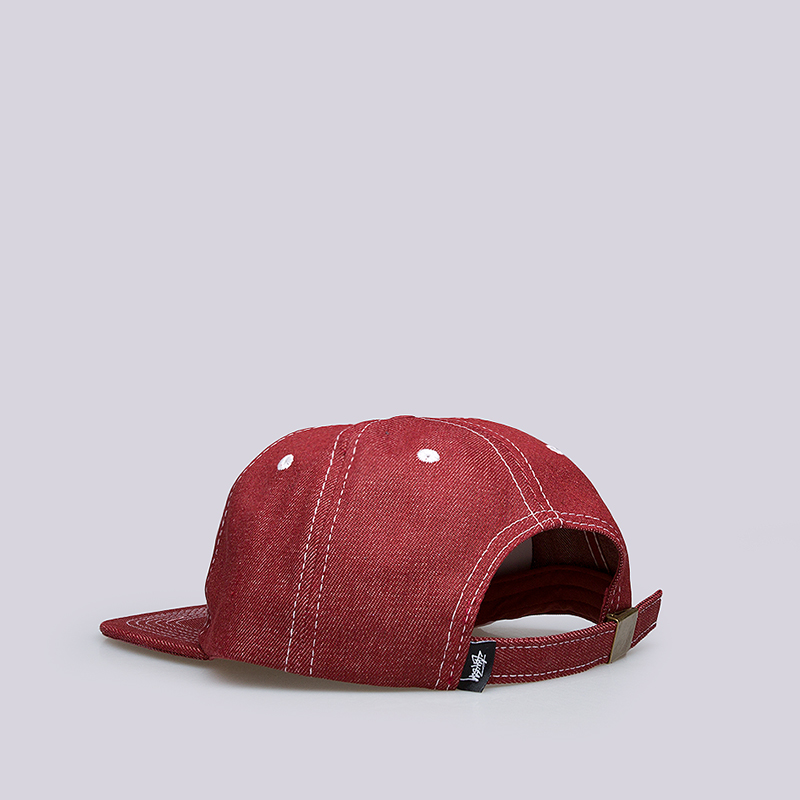  красная кепка Stussy Contrast Stitch Denim Strapback 131677-red - цена, описание, фото 3